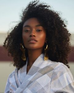 Natural curls with a stunning curly afro wig